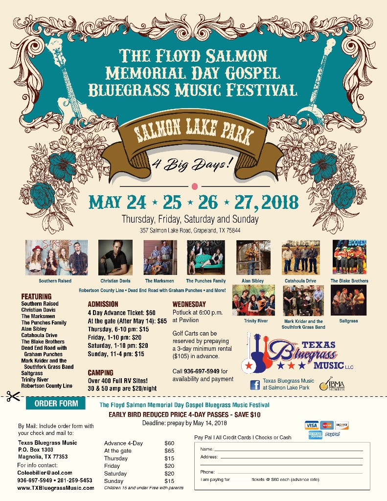 Memorial Day Bluegrass Festival Grapeland Area Chamber Of Commerce